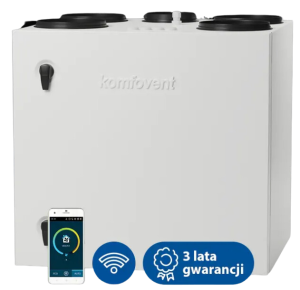 Centrala Komfovent Domekt-R-400-V-C6M 371 L/A wymiennik obrotowy standardowy, układ króćców pionowy