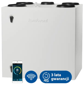Centrala Komfovent Domekt-R-450-V-C6M 496 L/A wymiennik obrotowy standardowy, układ króćców pionowy