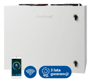Centrala Komfovent Domekt-R-600-V-C6M 669 L/A wymiennik obrotowy standardowy, układ króćców pionowy